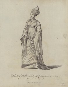 1581年のカラマニアの高貴な女性の習慣 作： English School